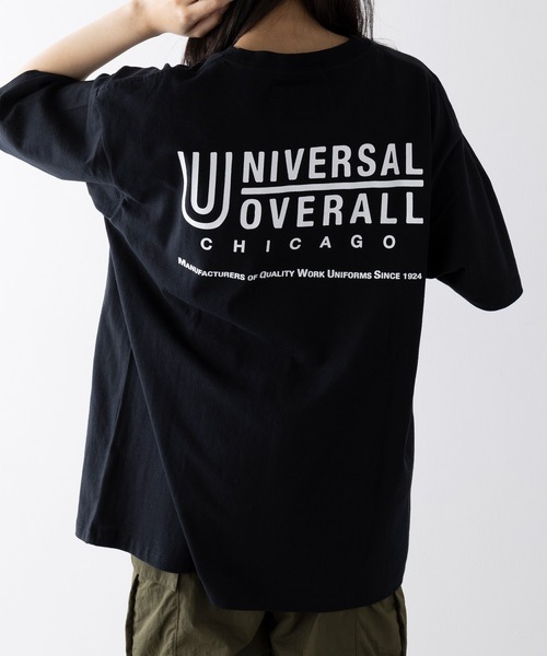 UNIVERSAL OVERALL(ユニバーサルオーバーオール)の「【UNIVERSAL OVERALL】UO LOGO BACK PT TEE U2523209-B(Tシャツ/カットソー・レディース・ホワイト/オートミール/ブラック・S/M/L/XL)」の14枚目の写真