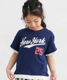 QUNTSTYLE（キュントスタイル）の「ビッグシルエット重ね着風Ｔシャツ（男の子・女の子）（Tシャツ/カットソー・キッズ）」