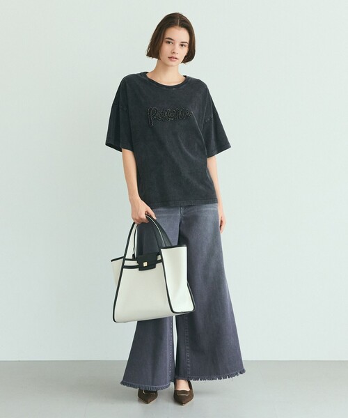 GRACE CLASS（グレースクラス）の「ピグメントTシャツ（Tシャツ/カットソー・レディース・ブラック/チャコールグレー・36）」の3枚目の写真