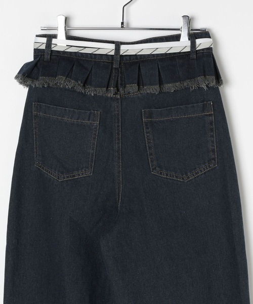 3.3 Field Trip （3.3フィールドトリップ）の「3.3 Field Trip／デニムフリルパンツ（デニムパンツ・レディース・インディゴブルー・MEDIUM）」の14枚目の写真