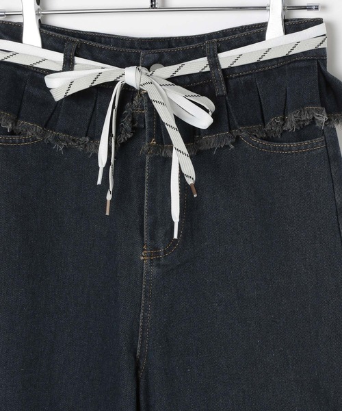 3.3 Field Trip （3.3フィールドトリップ）の「3.3 Field Trip／デニムフリルパンツ（デニムパンツ・レディース・インディゴブルー・MEDIUM）」の13枚目の写真