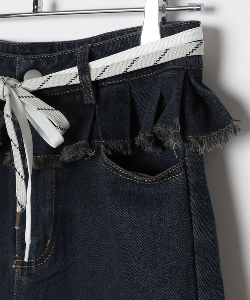 3.3 Field Trip （3.3フィールドトリップ）の「3.3 Field Trip／デニムフリルパンツ（デニムパンツ・レディース・インディゴブルー・MEDIUM）」の12枚目の写真
