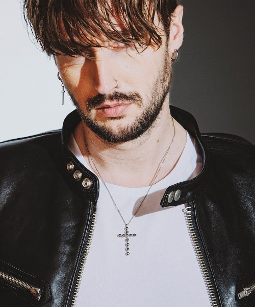 NO ID.（ノーアイディ）の「an2036-ﾄﾞｯﾄｸﾛｽﾈｯｸﾚｽ（ネックレス・メンズ・シルバー・ONE SIZE）」の2枚目の写真