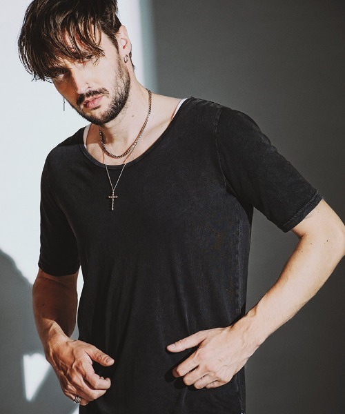 NO ID.（ノーアイディ）の「an2036-ﾄﾞｯﾄｸﾛｽﾈｯｸﾚｽ（ネックレス・メンズ・シルバー・ONE SIZE）」の4枚目の写真