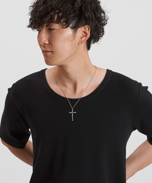 NO ID.（ノーアイディ）の「an2036-ﾄﾞｯﾄｸﾛｽﾈｯｸﾚｽ（ネックレス・メンズ・シルバー・ONE SIZE）」の9枚目の写真