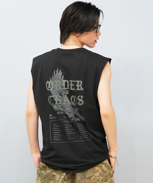 RVCA(ルーカ)の「RVCA/ルーカ タンクトップ バックプリント BF04A-353(タンクトップ・メンズ・スミクロ/ブラック/ホワイト・L/S/M)」の16枚目の写真