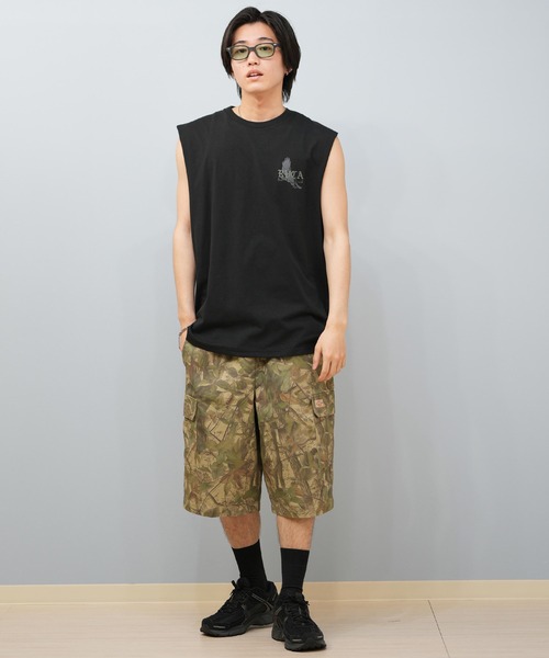 RVCA(ルーカ)の「RVCA/ルーカ タンクトップ バックプリント BF04A-353(タンクトップ・メンズ・スミクロ/ブラック/ホワイト・L/S/M)」の20枚目の写真