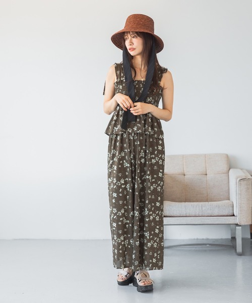 未使用　mysayang.BALI サロペット 2サイズ展開】シャイニーフラワーサロペット | mystic