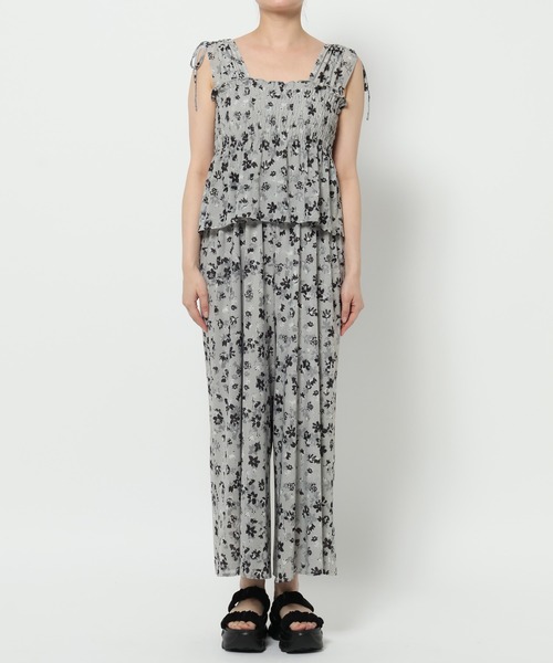 mysty woman(ミスティウーマン)の「フラワープリントサロペット 575283(サロペット/オーバーオール・レディース・ブラウン/グレー・FREE)」の13枚目の写真