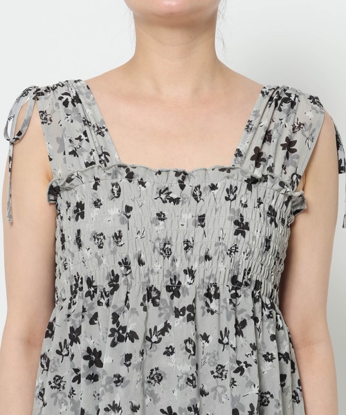 mysty woman(ミスティウーマン)の「フラワープリントサロペット 575283(サロペット/オーバーオール・レディース・ブラウン/グレー・FREE)」の9枚目の写真