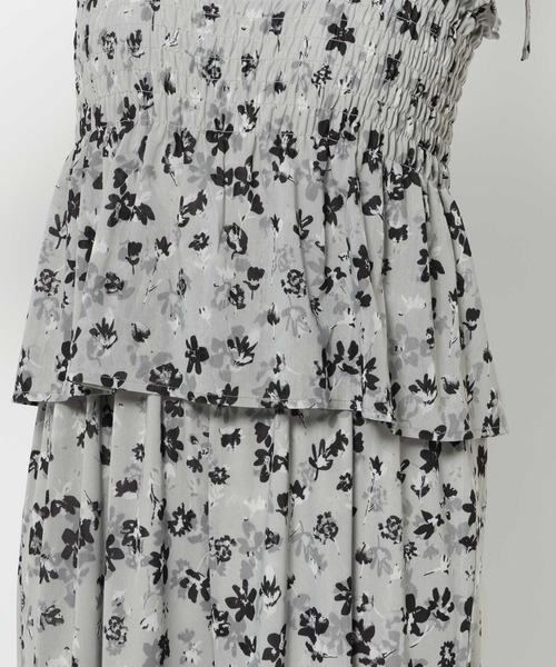 mysty woman(ミスティウーマン)の「フラワープリントサロペット 575283(サロペット/オーバーオール・レディース・ブラウン/グレー・FREE)」の7枚目の写真