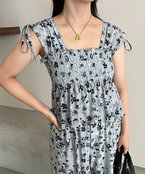 mysty woman(ミスティウーマン)の「フラワープリントサロペット 575283(サロペット/オーバーオール・レディース・ブラウン/グレー・FREE)」の20枚目の写真