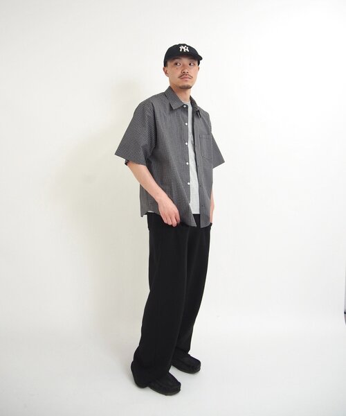 WHO'S WHO gallery（フーズフーギャラリー）の「【KOOKY'N/クーキー】チェック半袖シャツ（シャツ/ブラウス・レディース・ブラック/グリーン・FREE）」の10枚目の写真