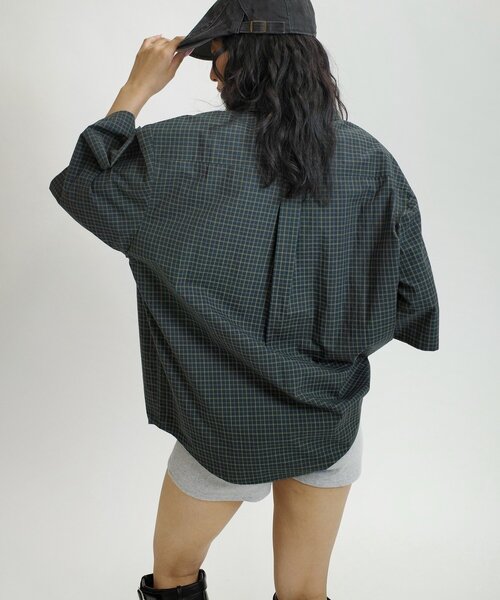 WHO'S WHO gallery（フーズフーギャラリー）の「【KOOKY'N/クーキー】チェック半袖シャツ（シャツ/ブラウス・レディース・ブラック/グリーン・FREE）」の17枚目の写真