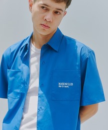 【SETUP7】Regular Collar Embroidery Half Sleeve Shirt KKP/ レギュラーカラー刺繍シャツ