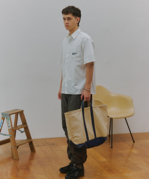 SETUP7(セットアップセブン)の「【SETUP7】Regular Collar Embroidery Half Sleeve Shirt KKP/ レギュラーカラー刺繍シャツ(シャツ/ブラウス・メンズ・ブルー/ブラック/ホワイト・M/L)」の5枚目の写真