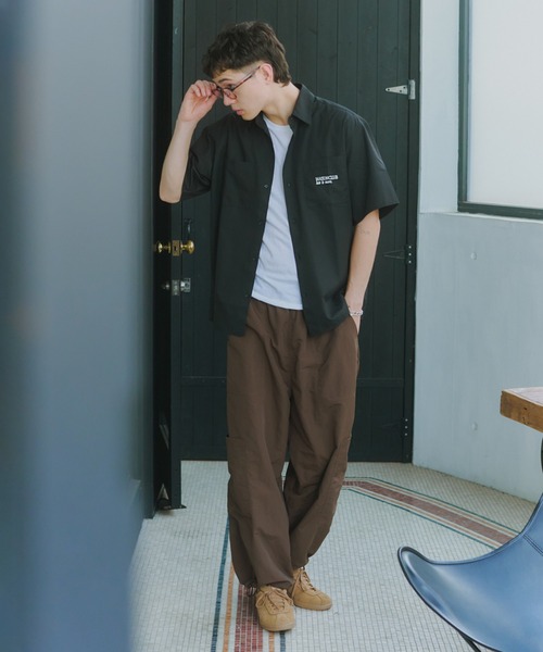 SETUP7(セットアップセブン)の「【SETUP7】Regular Collar Embroidery Half Sleeve Shirt KKP/ レギュラーカラー刺繍シャツ(シャツ/ブラウス・メンズ・ブルー/ブラック/ホワイト・M/L)」の9枚目の写真