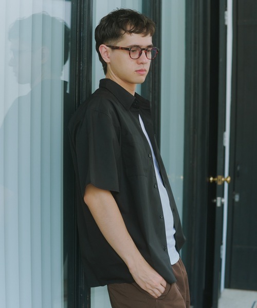 SETUP7(セットアップセブン)の「【SETUP7】Regular Collar Embroidery Half Sleeve Shirt KKP/ レギュラーカラー刺繍シャツ(シャツ/ブラウス・メンズ・ブルー/ブラック/ホワイト・M/L)」の14枚目の写真