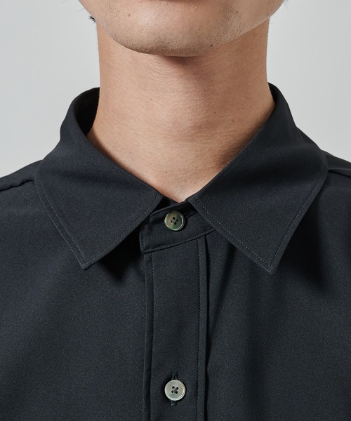 STUDIOUS（ステュディオス）の「【STUDIOUS】SUKENAI SHIRTS S/S / 透けないシャツ / 防シワ素材（シャツ/ブラウス・メンズ・ブラック/ホワイト/ダークグレー/モカ・2/1）」の11枚目の写真