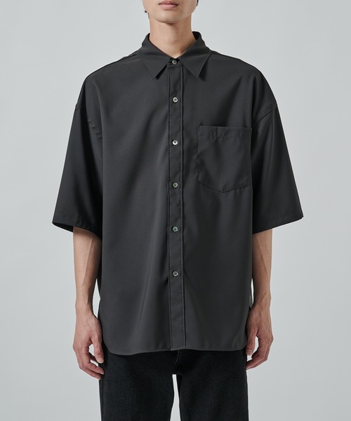 STUDIOUS（ステュディオス）の「【STUDIOUS】SUKENAI SHIRTS S/S / 透けないシャツ / 防シワ素材（シャツ/ブラウス・メンズ・ブラック/ホワイト/ダークグレー/モカ・2/1）」の14枚目の写真