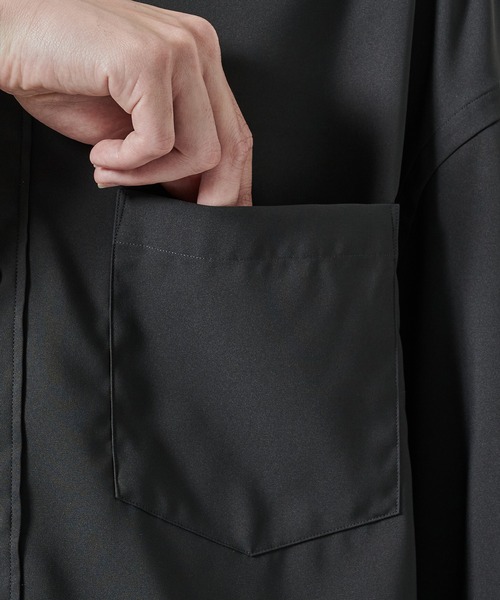 STUDIOUS（ステュディオス）の「【STUDIOUS】SUKENAI SHIRTS S/S / 透けないシャツ / 防シワ素材（シャツ/ブラウス・メンズ・ブラック/ホワイト/ダークグレー/モカ・2/1）」の22枚目の写真