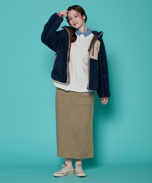 KRIFF MAYER Lady's Collection（クリフメイヤーレディースコレクション）の「【軽い･暖かい】シャギーボアフードジャケット（その他アウター・レディース・カラフル/ネイビー/ブラウン/ブラック/グレー/グリーン/ナチュラル・MEDIUM/LARGE）」の12枚目の写真