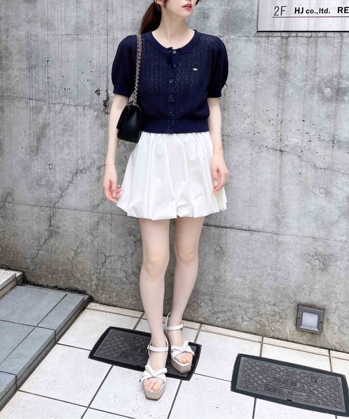 INGNI(イング)の「プレート付パターンメッシュ半袖ニットカーディガン(カーディガン/ボレロ・レディース・ピンク/レッド/ネイビー/オフホワイト・M)」の18枚目の写真
