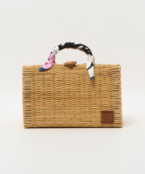 manipuri（マニプリ）の「＜manipuri＞プリントライニング カゴS（かごバッグ・レディース・ナチュラル・FREE）」の3枚目の写真