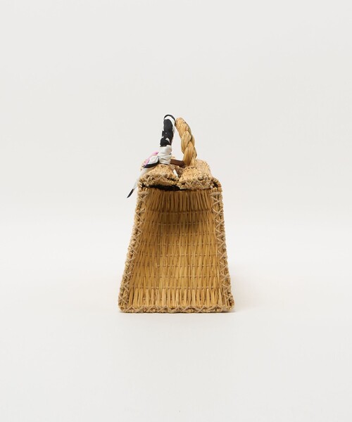 manipuri（マニプリ）の「＜manipuri＞プリントライニング カゴS（かごバッグ・レディース・ナチュラル・FREE）」の4枚目の写真