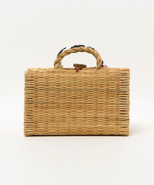 manipuri（マニプリ）の「＜manipuri＞プリントライニング カゴS（かごバッグ・レディース・ナチュラル・FREE）」の5枚目の写真