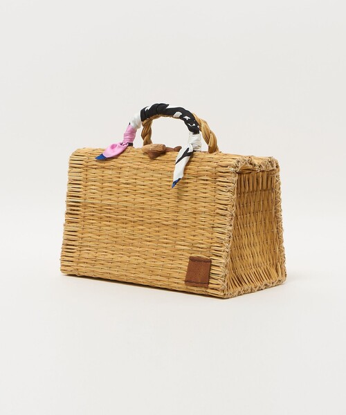 manipuri（マニプリ）の「＜manipuri＞プリントライニング カゴS（かごバッグ・レディース・ナチュラル・FREE）」の6枚目の写真