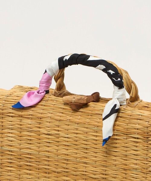 manipuri（マニプリ）の「＜manipuri＞プリントライニング カゴS（かごバッグ・レディース・ナチュラル・FREE）」の7枚目の写真