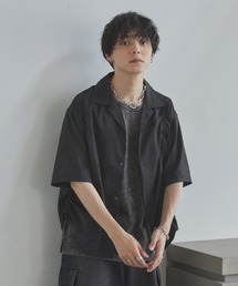 Spielio（シュピーリオ）の「【Spielio】Fade patterned shirred design shirt/ フェード柄シャーリングデザインシャツ（シャツ/ブラウス）」