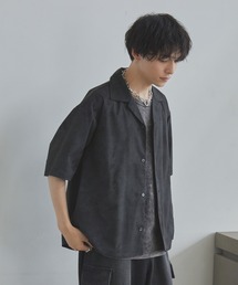 Spielio（シュピーリオ）の「【Spielio】Fade patterned shirred design shirt/ フェード柄シャーリングデザインシャツ（シャツ/ブラウス）」