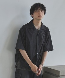 Spielio（シュピーリオ）の「【Spielio】Fade patterned shirred design shirt/ フェード柄シャーリングデザインシャツ（シャツ/ブラウス）」
