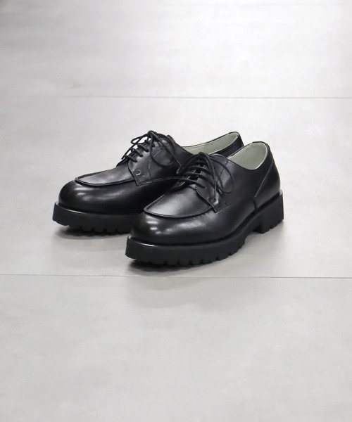 glabella（グラベラ）の「厚底 本革 カウレザー Uチップ シューズ レースアップ ドレスシューズ（ドレスシューズ・メンズ・ブラック・L/M/S）」の19枚目の写真