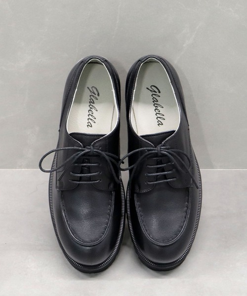 glabella（グラベラ）の「厚底 本革 カウレザー Uチップ シューズ レースアップ ドレスシューズ（ドレスシューズ・メンズ・ブラック・L/M/S）」の17枚目の写真