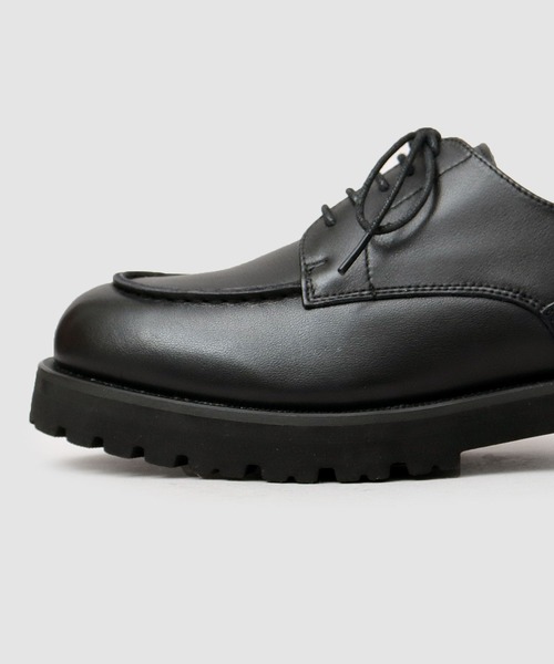 glabella（グラベラ）の「厚底 本革 カウレザー Uチップ シューズ レースアップ ドレスシューズ（ドレスシューズ・メンズ・ブラック・L/M/S）」の11枚目の写真