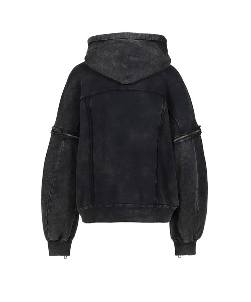 VIVAMUS(ヴィヴァムス)の「SPLIT SWEAT HOODIE(パーカー・レディース・ブラック・OS)」の6枚目の写真