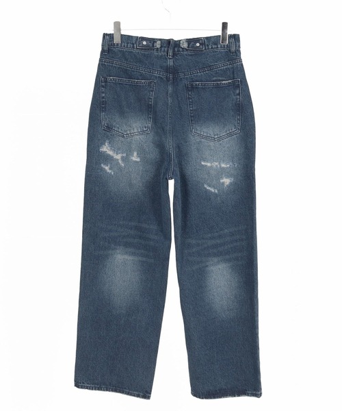 CAMBIO(カンビオ)の「mp13856-Distressed Denim Relax Straight Pants デニムパンツ(デニムパンツ・メンズ・ブラック/インディゴブルー・S/M/L)」の20枚目の写真