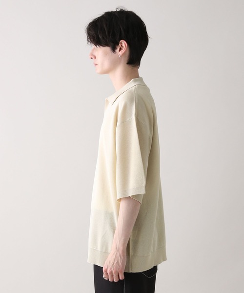 RAGEBLUE（レイジブルー）の「スキッパーニットポロシャツ（ニット/セーター・メンズ・オフホワイト/ワインレッド/ダークブラウン・LARGE/MEDIUM）」の20枚目の写真