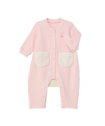 Miki House コーラルピンクロンパース S/M ミキハウス カバーオール Miki House コーラルピンクロンパース S/M ミキハウス カバーオール