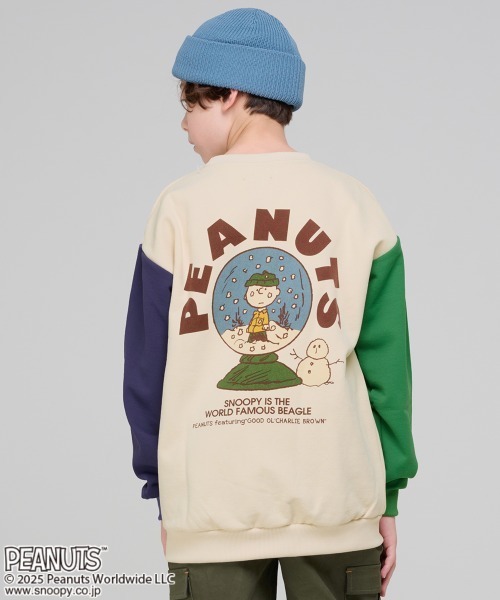 KRIFF MAYER Kid's Collection（クリフメイヤーキッズコレクション）の「スヌーピー裏起毛スウェット（スウェット・キッズ・ナチュラル/カラフル/レッド/パープル/チャコール・170/160/150/130/120/140）」の5枚目の写真
