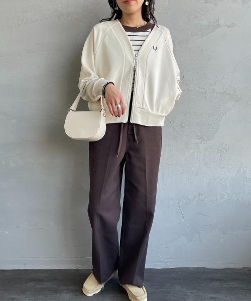 FRED PERRY（フレッドペリー）の「[FRED PERRY/フレッドペリー] ジップスルー スウェットカーディガン（スウェット・レディース・キナリ/ブラック・10）」の8枚目の写真