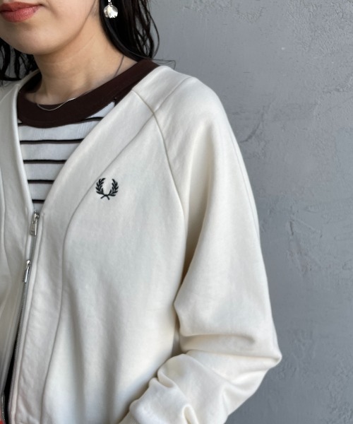 FRED PERRY（フレッドペリー）の「[FRED PERRY/フレッドペリー] ジップスルー スウェットカーディガン（スウェット・レディース・キナリ/ブラック・10）」の11枚目の写真
