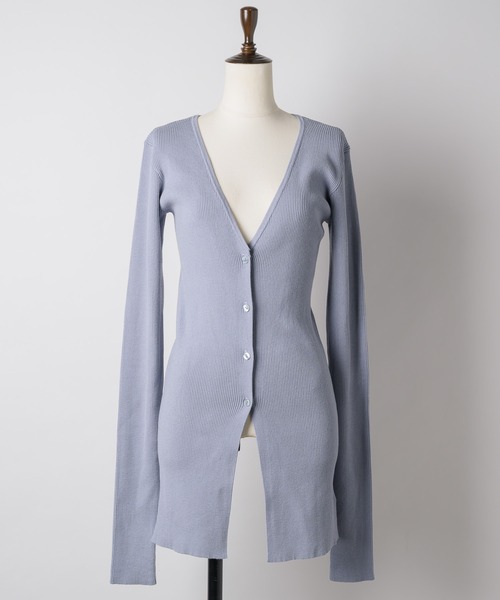 LA BELLE ETUDE(ラベルエチュード)の「バックスリットリブカーディガン(カーディガン/ボレロ・レディース・ブラック/ブルー/レッド/ブラウン/アイボリー/ピンク/ミント・FREE)」の9枚目の写真