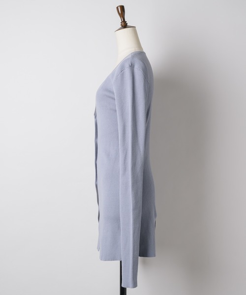 LA BELLE ETUDE(ラベルエチュード)の「バックスリットリブカーディガン(カーディガン/ボレロ・レディース・ブラック/ブルー/レッド/ブラウン/アイボリー/ピンク/ミント・FREE)」の10枚目の写真