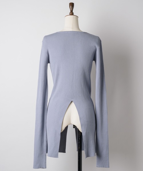 LA BELLE ETUDE(ラベルエチュード)の「バックスリットリブカーディガン(カーディガン/ボレロ・レディース・ブラック/ブルー/レッド/ブラウン/アイボリー/ピンク/ミント・FREE)」の11枚目の写真