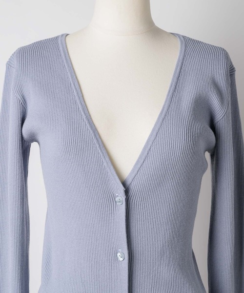 LA BELLE ETUDE(ラベルエチュード)の「バックスリットリブカーディガン(カーディガン/ボレロ・レディース・ブラック/ブルー/レッド/ブラウン/アイボリー/ピンク/ミント・FREE)」の12枚目の写真