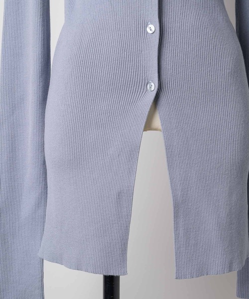 LA BELLE ETUDE(ラベルエチュード)の「バックスリットリブカーディガン(カーディガン/ボレロ・レディース・ブラック/ブルー/レッド/ブラウン/アイボリー/ピンク/ミント・FREE)」の15枚目の写真